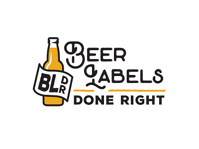 Beer Labels Done Right Logo beer beer bottle craft beer label logo