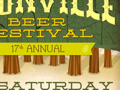 Brew Fest Revised banner beer festival poster serif trees