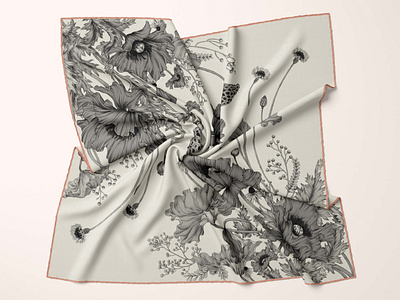 Blooming Season Scarf Illustration