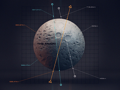 The_Moon 3d after effects cinema4d digital art infographics moon sculpt