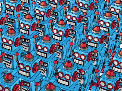 Toy robots army