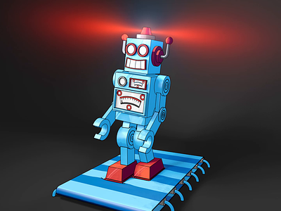 Toy Robots 3d after effects animation bendy limbs rig c4d cell shading character animation cinema4d