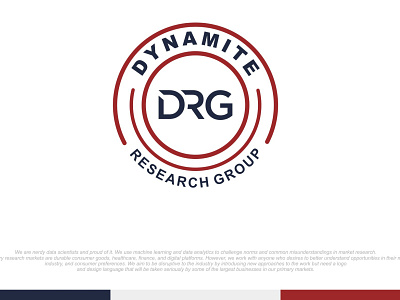 DRG Dynamite Research Group Logo branding graphic design logo