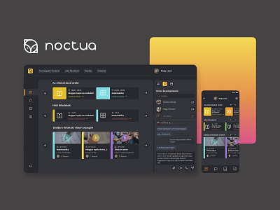 Noctua - online school app design ui ux webdesign website