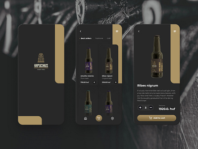 Kapucinus beer - app design app design ui ux