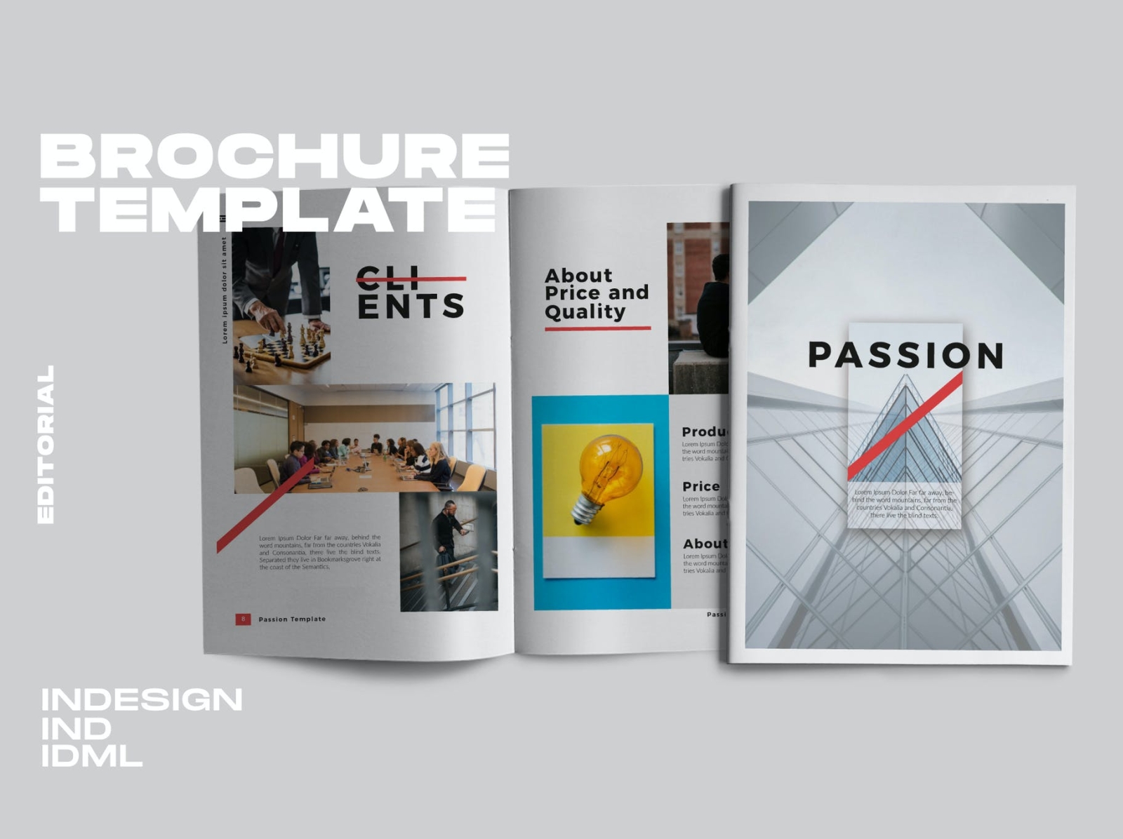 Passion - Minimal Business Brochure branding brochure business catalog corporate design font illustration logo minimal photography template ui ux vector