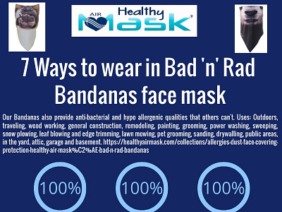 7 Ways to wear in Bad 'n' Rad Bandanas face mask by healthyairmask on ...