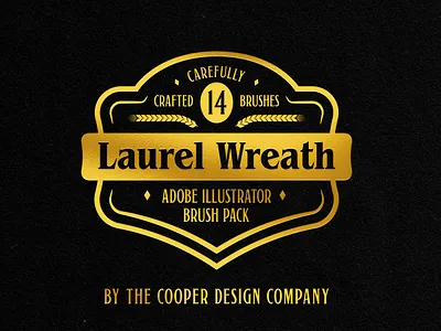 Laurel Wreath - Illustrator Brush Pack branding brush brushes design icon illustration logo resources vector