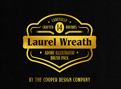 Laurel Wreath - Illustrator Brush Pack branding brush brushes design icon illustration logo resources vector
