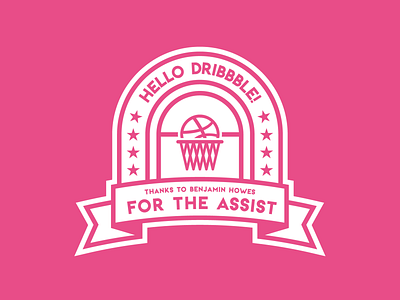 Hello Dribbble • First Shot branding firstshot illustration logo vector