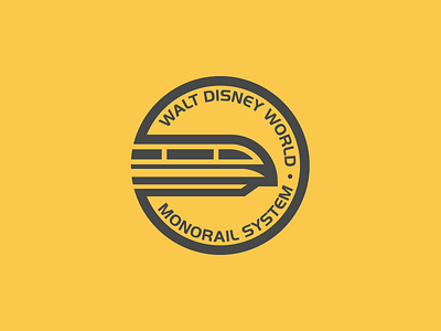 Monorail Logo Idea branding design disney disney world florida illustration logo monorail vector