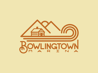 Bowlingtown Marina apparel branding design illustration lettering logo tshirt type typography vector