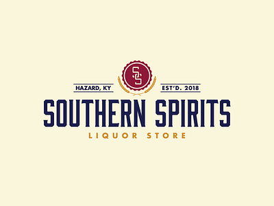 Southern Spirits Logo alcohol branding design icon illustration liquor logo type typography vector wax seal