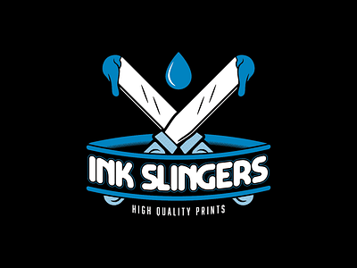 Ink Slingers T-Shirt Graphic apparel branding design illustration logo screen printing tshirt type typography vector