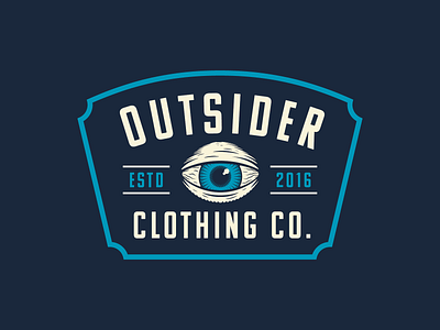 Eyeball - Outsider Clothing Co. apparel branding design icon illustration logo tshirt type typography vector
