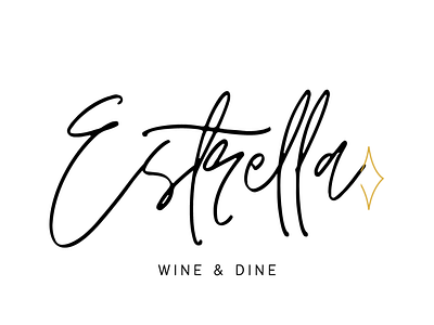 Estrella - Wine & Dine branding corel draw design graphic design icon illustration logo mock ups photoshop