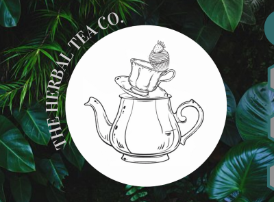 The Herbal Tea Co. branding corel draw design graphic design herbal logo mock ups tea vegan