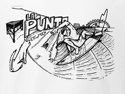 THE LA PUNTA PUNT TEE... brand illustration print design
