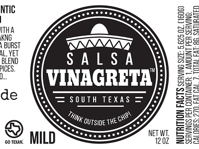Salsa Vinagreta - Think Outside The Chip! food food logo label design label packaging