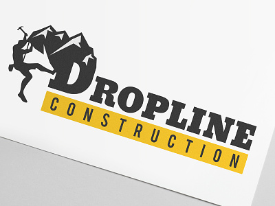 Dropline Contruction - Logo Design brand brand logo branding company logo company logos corporate logo identity logo logo design logodesign logos vector illustration vector logo vector logos