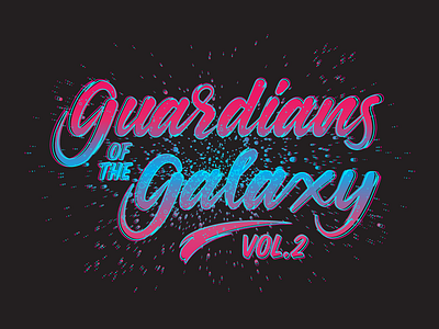 Guardiansvol2 galaxy guardians lettering starlord typography