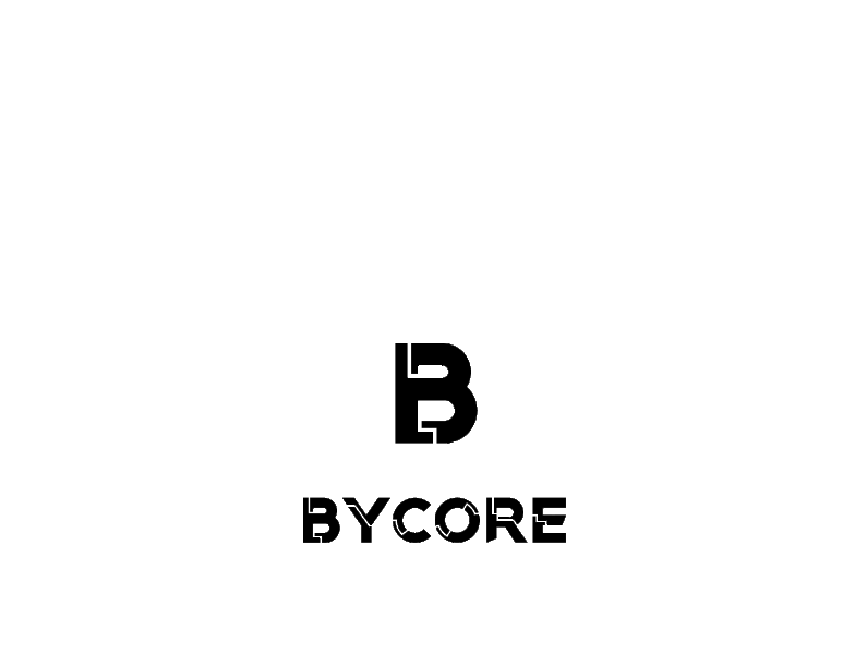 Logo of a company named bycore design graphic design logo vector