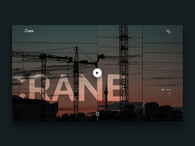 Landing Page With Video crane developer landing page one page video web