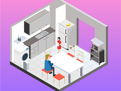 My Isometric kitchen