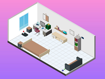 My Isometric living room