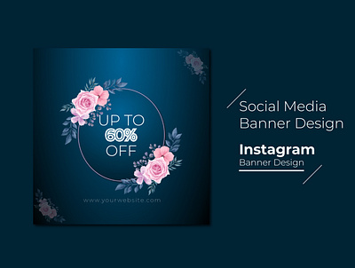 SOCIAL MEDIA BANNER DESIGN. ad banner branding business card card design exclusive facebook flower graphic design illustration instagram logo post social media social media post design ui vector