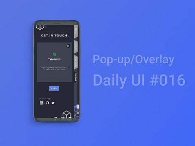 Pop-up / Overlay #DailyUI 016 app branding design ui ux