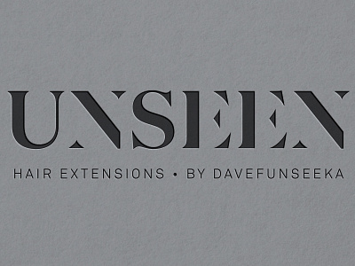 Unseen Logo (v2) haircut hairsylist logo logomark wip