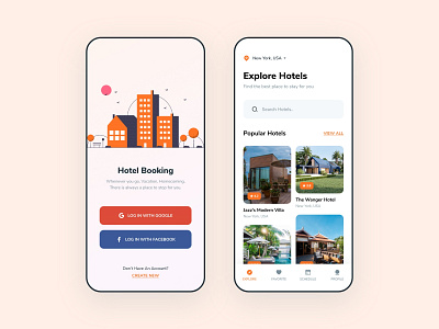 Hotel Booking App app appdesign design iosdesign mobile typography ui ux