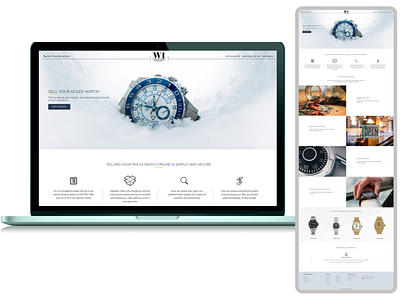 W1 Watches - Concept Design figma graphic design photoshop ui web