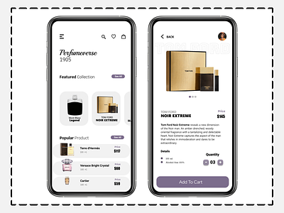 Body Perfume - App mockup figma graphic design ui ux