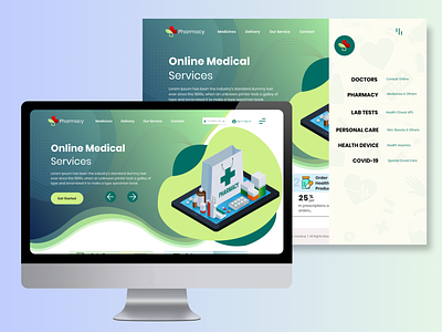 Online Pharmacy - Concept Design branding design figma graphic design illustration ui ux