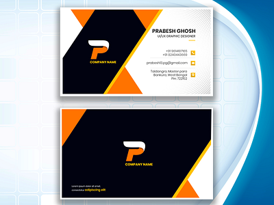 Modern Corporate Business Card Template Design branding graphic design illustration logo ux vector