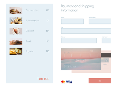 Daily UI: Day 2 - Сredit card checkout form