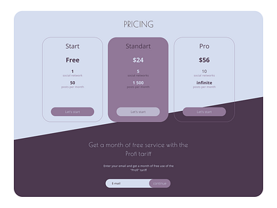 Daily UI: Day 30 - Pricing