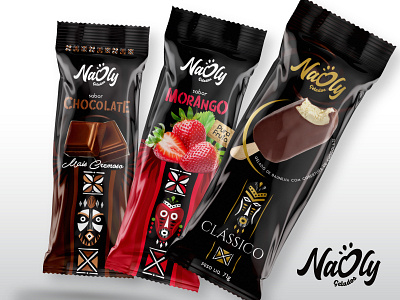 NAOLY GELADOS / Label Design angola branding embalagem gelados icecream naoly packging