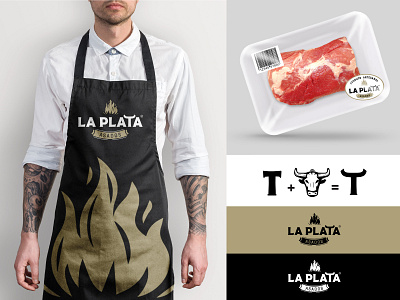 LA PLATA / Branding bar beef branding design graphic design la plata restaurant