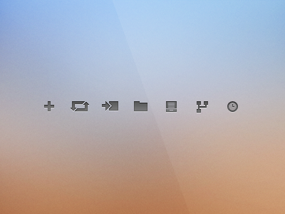 tinyGIT - Icon Set design git icons monochrome photoshop simplistic svn tinygit
