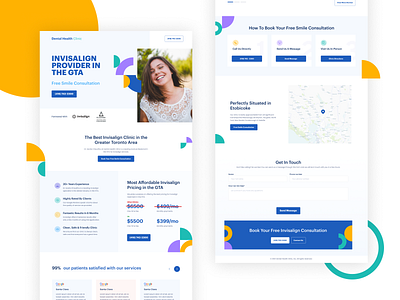 Dental Health Clinic Toronto - CRO Landing Page design facebook ads figma google ads landing page landing page design ux website website redesign