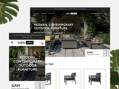 Sabai Living - Luxury eCommerce Website ecommerce figma google ads ux website