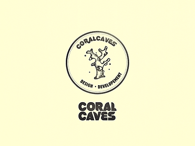 CORALCAVES logo & wordmark graphic design illustration illustrator