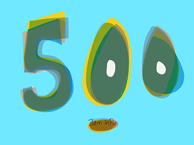 500 - Likes in Jam inPie 500 numbers overlays paperapp repeat typo