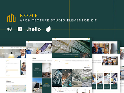 Rome - Modern Interior Elementor Template Kit design graphic design ui vector