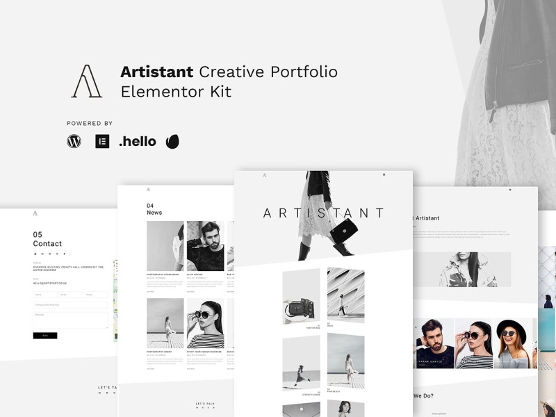 Artistant Creative Photography Portfolio Elementor Template Ki by