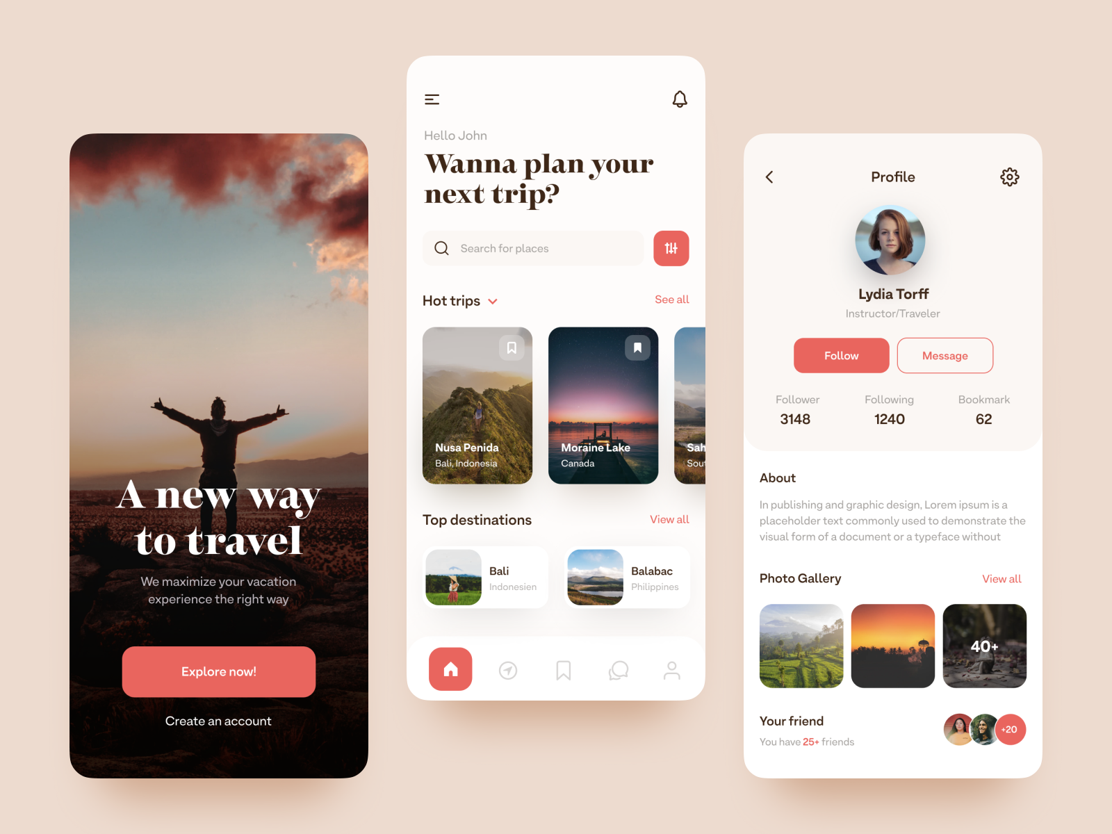 Travel App Concept by Adrian Gancarek on Dribbble