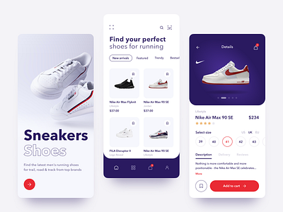 Shoe Store Mobile App app design e commerce ecommerce figma mobile shoes store ui uidesign ux